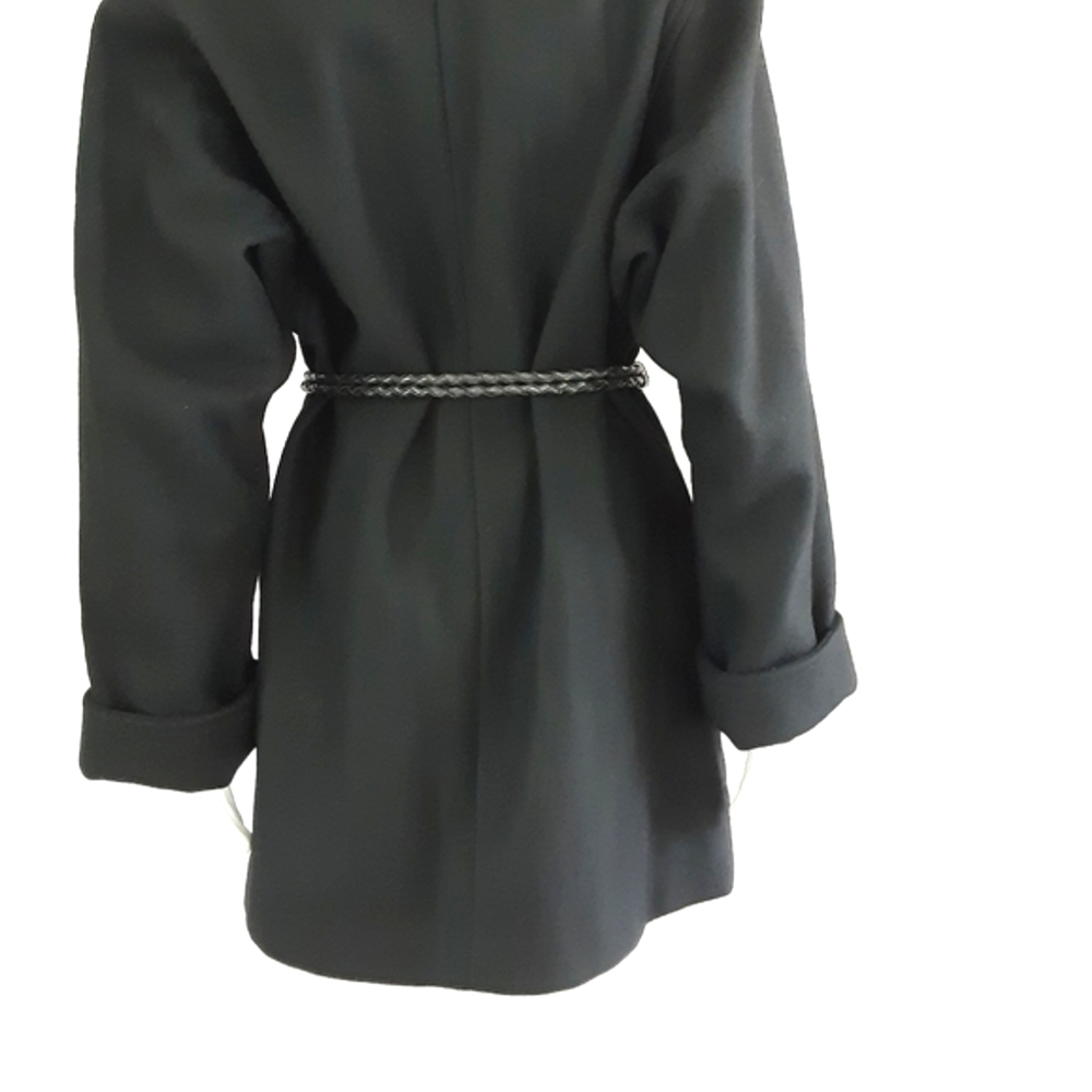 VTG DAVID BENJAMIN Double Breast 100% Wool Wide Suede Trim Collar Coat - Picture 4 of 12